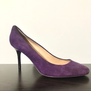 Coach Nala purple suede heels